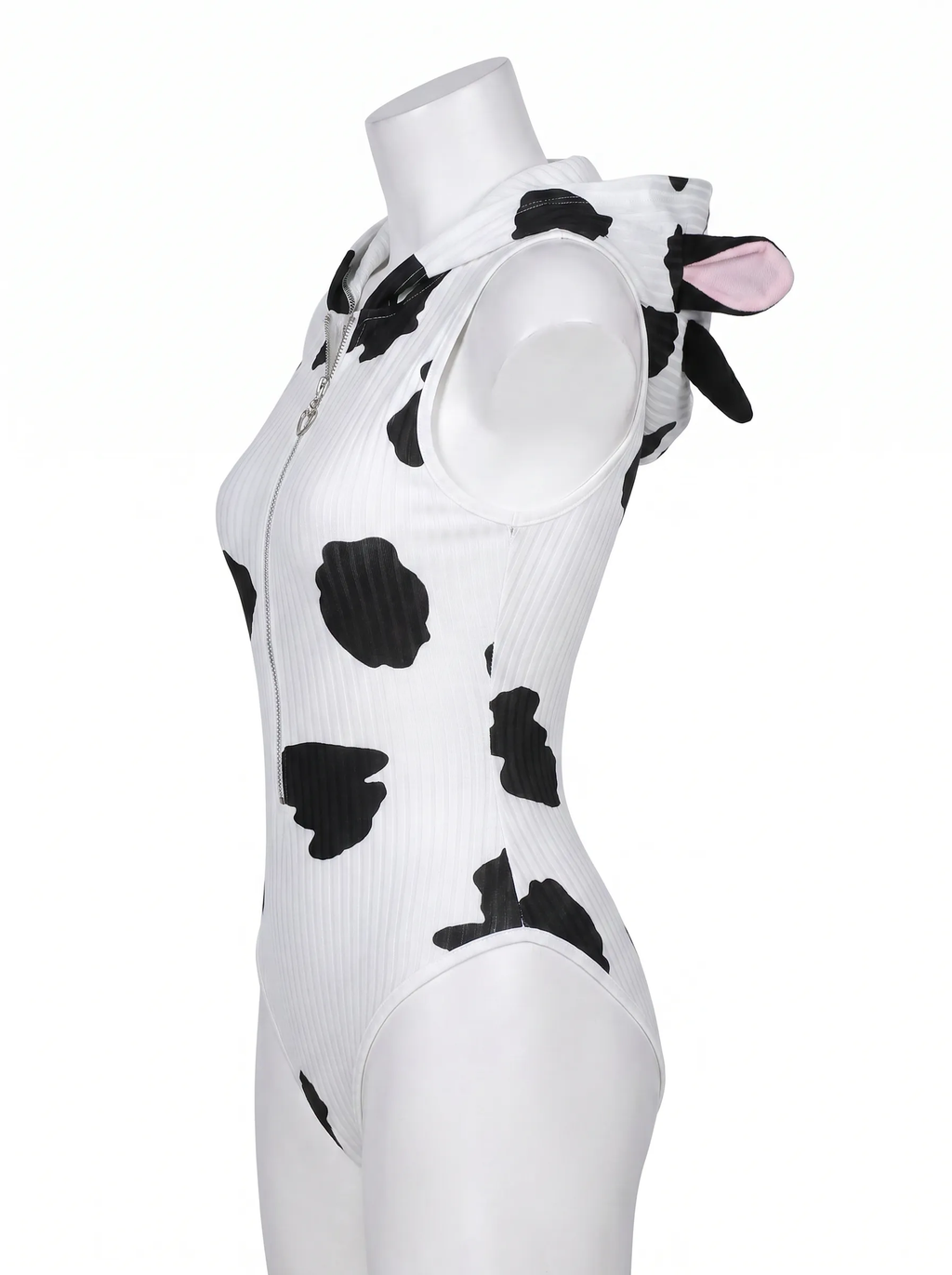 Morrvyn Anime Cow Bodysuit - Kawaii Hooded Lingerie for Cosplay